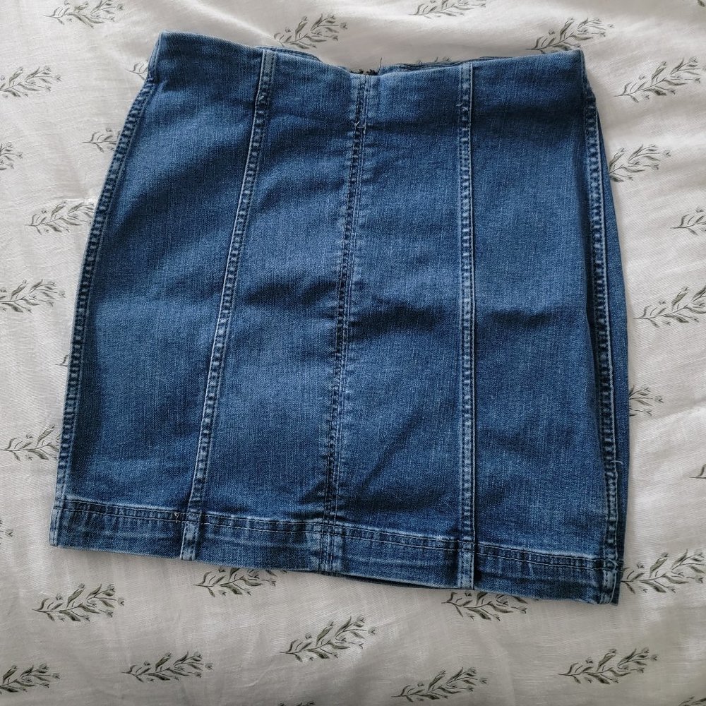 Free People Jean mini skirt.